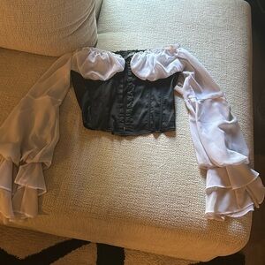 Black and white corset